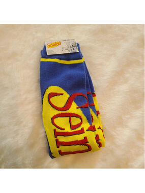 NEW SEINFELD tv show logo Men's crew socks size 6-12 Tall Dress Socks